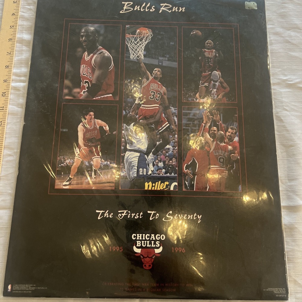 Bulls Run The First To Seventy 20" X 16" Poster